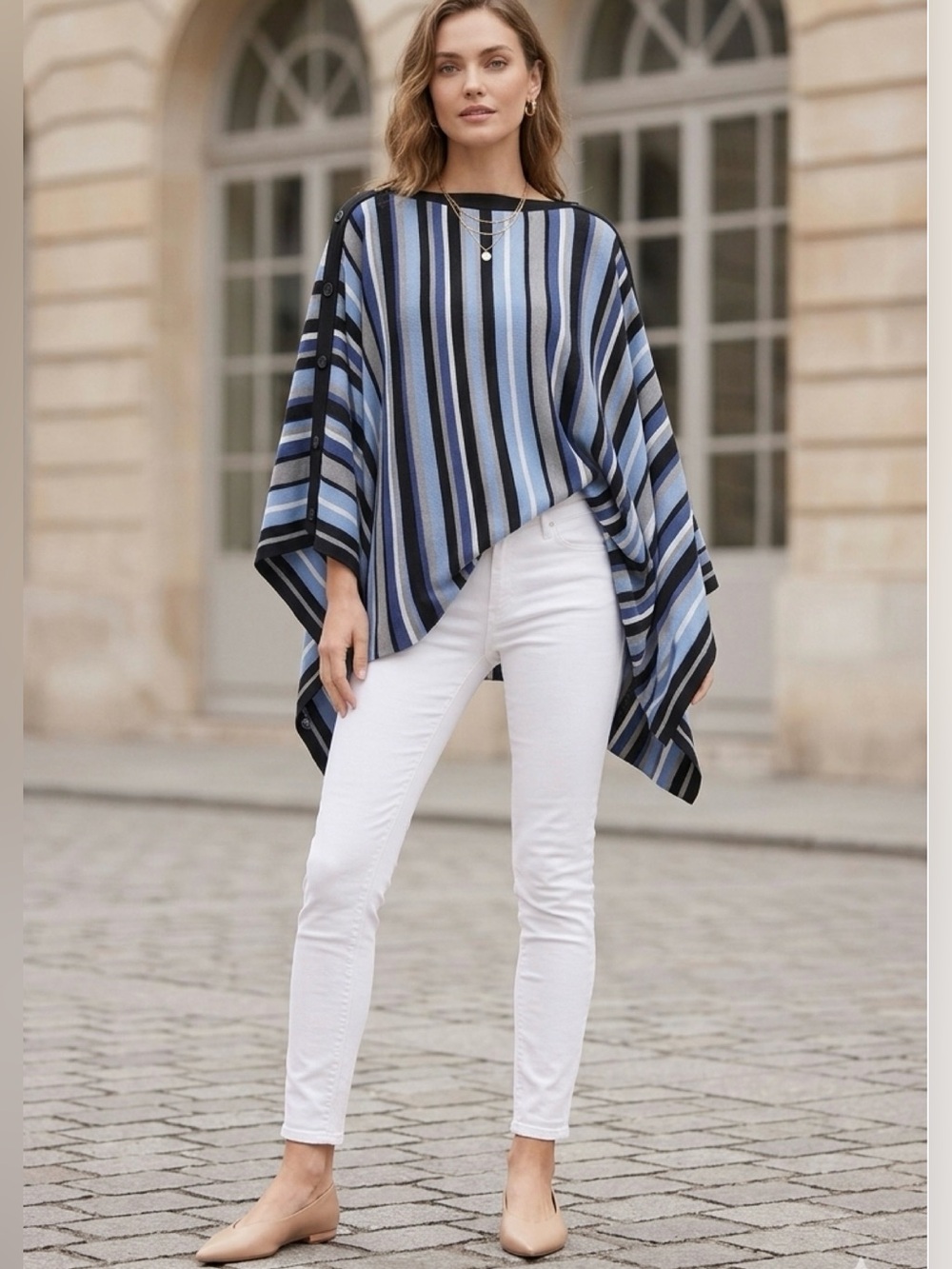 Vintage Randolph Duke  'The Look' Multi-Way Stripe Poncho NWT